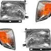 DIY Solutions - Headlight And Cornering Light Kit 4 Piece Set - 1997 - 2000 Toyota Tacoma RWD - LHT04118