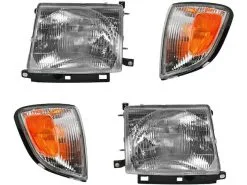 DIY Solutions - Headlight And Cornering Light Kit 4 Piece Set - 1997 - 2000 Toyota Tacoma RWD - LHT04118