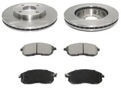 DuraGo - Front Ceramic Brake Pads And Rotor Kit - 2007 - 2012 Nissan Versa 1.8L 4-Cylinder - BK7115616