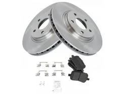 TRQ - Front Semi-Metallic Brake Pad And Rotor Kit - 2004 - 2012 Chevrolet Malibu (with Power 4-Wheel ABS Disc Brakes) - BKA10670