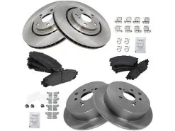 TRQ - Front And Rear Ceramic Brake Pad And Rotor Kit - 2011 - 2016 Toyota Sienna - BKA11942