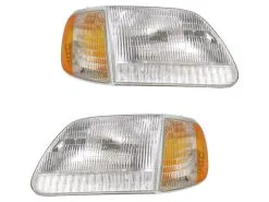DIY Solutions - Headlight And Cornering Light Kit Set Of 4 - 1997 - 2003 Ford F150 (From 07/1996) (Except Lightning Models And Harley Davidson Edition) - LHT04083