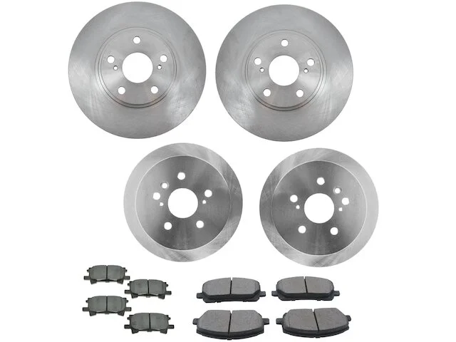 DIY Solutions - Front And Rear Ceramic Brake Pads And Rotor Kit - 5 Lug - 2004 - 2007 Toyota Highlander - BFS01039 1 DIY Solutions - Front And Rear Ceramic Brake Pads And Rotor Kit - 5 Lug - 2004 - 2007 Toyota Highlander - BFS01039