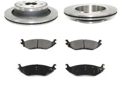 DuraGo - Rear Ceramic Brake Pads And Rotor Kit - 2002 - 2010 Dodge Ram 1500 - BK7085416