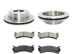 DuraGo - Rear Ceramic Brake Pad And Rotor Kit - 4.63 Inch Center Hole Diameter - 2001 - 2006 Chevrolet Silverado 2500 HD - BK7103616