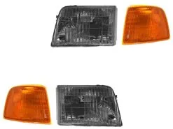 DIY Solutions - Headlight And Cornering Parking Light Kit 4 Piece Set - 1993 - 1997 Ford Ranger - LHT04115