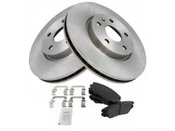 TRQ - Front Ceramic Brake Pad And Rotor Kit - 5 Lug - 2010 - 2017 GMC Terrain - BKA10955