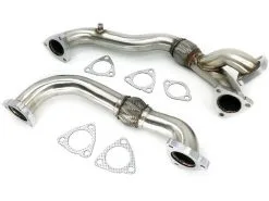 Replacement - Turbo Up Pipe And Y Pipe With Gaskets - 2008 - 2010 Ford F250 Super Duty 6.4L V8 - N01-021+N01-022