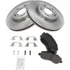 TRQ - Front Ceramic Brake Pad And Vented Rotor Kit - 2007 - 2017 Jeep Patriot - BKA10685