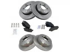 TRQ - Front And Rear Ceramic Brake Pad And Rotor Kit - 2007 - 2011 Dodge Nitro - BKA11802