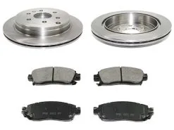 DuraGo - Rear Semi Metallic Brake Pads And Rotor Kit - 2008 - 2017 Buick Enclave - BK7113812