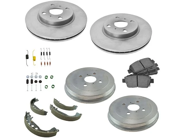DIY Solutions - Front And Rear Ceramic Brake Pad Rotor Shoe Drum Kit - 4 Lug - Vented Front Rotors - 2004 - 2006 Scion XB - BFS01050 1 DIY Solutions - Front And Rear Ceramic Brake Pad Rotor Shoe Drum Kit - 4 Lug - Vented Front Rotors - 2004 - 2006 Scion XB - BFS01050