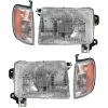 DIY Solutions - Headlight And Cornering Light Kit 4 Piece Set - 1998 - 2000 Nissan Frontier - LHT04151