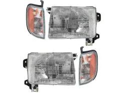 DIY Solutions - Headlight And Cornering Light Kit 4 Piece Set - 1998 - 2000 Nissan Frontier - LHT04151