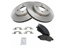 TRQ - Front Ceramic Brake Pad And Rotor Kit - 2014 - 2018 Nissan Versa Note - BKA11916