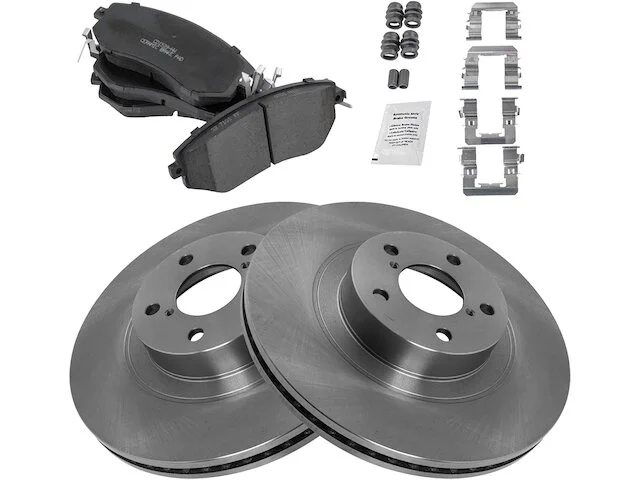 TRQ - Front Ceramic Brake Pad And Rotor Kit - 5 Lug - 2011 - 2018 Subaru Forester 2.5L H4 - BKA11980 1 TRQ - Front Ceramic Brake Pad And Rotor Kit - 5 Lug - 2011 - 2018 Subaru Forester 2.5L H4 - BKA11980
