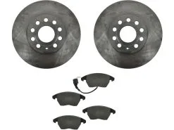 DIY Solutions - Front Ceramic Brake Pad And Rotor Kit - 2005 - 2014 Volkswagen Jetta TDI - BFS00522