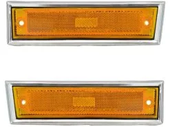 DIY Solutions - Front Side Marker Light - Set Of 2 - With Chrome Trim - 1981 - 1986 Chevrolet K10 - LHT05581