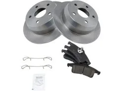 TRQ - Rear Ceramic Brake Pads And Rotor Kit - 5 Lug - 1999 - 2004 Jeep Grand Cherokee - BKA10871