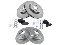 TRQ - Front And Rear Ceramic Brake Pad And Rotor Kit - 2011 - 2014 Honda Odyssey - BKA11725