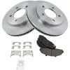 TRQ - Front Semi Metallic Brake Pad And Rotor Kit - 5 Lug - Vented Rotors - 1997 - 2003 Ford F-150 4WD (with 5 Lug Wheels) - BKA10497