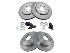 TRQ - Front And Rear Ceramic Brake Pad And Rotor Kit - 2005 - 2012 Nissan Pathfinder 4.0L V6 - BKA11177