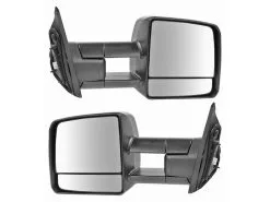 Trail Ridge - Power Door Mirror Set Of 2 - Textured Black - Manual Folding - Manual Telescoping - Towing - With Heated Glass And Turn Signal - 2007 - 2019 Toyota Tundra - TR00031